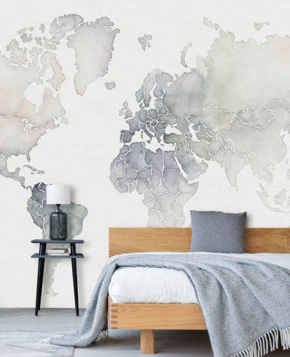 papel de parede cinza claro mapa do mundo