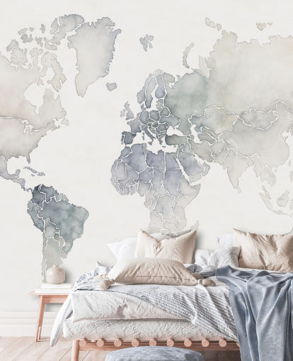 papel de parede cinza claro mapa do mundo