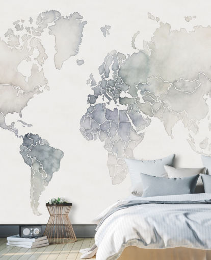 papel de parede cinza claro mapa do mundo