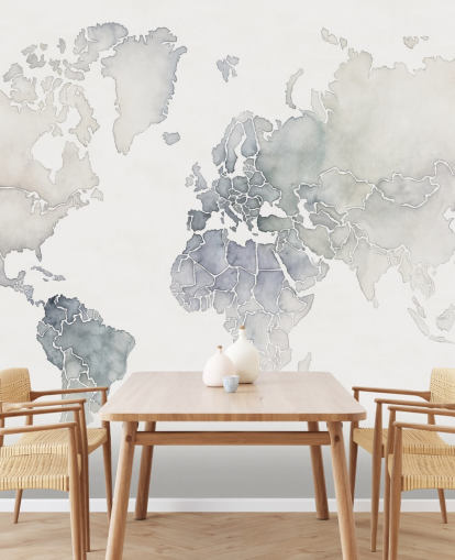 papel de parede cinza claro mapa do mundo