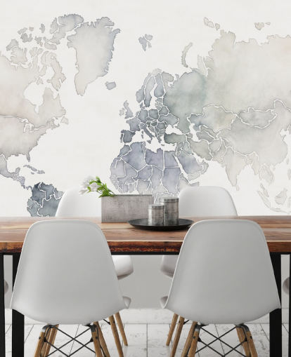 fond d'écran carte du monde gris clair