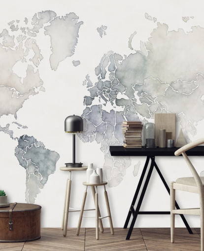 papel de parede cinza claro mapa do mundo