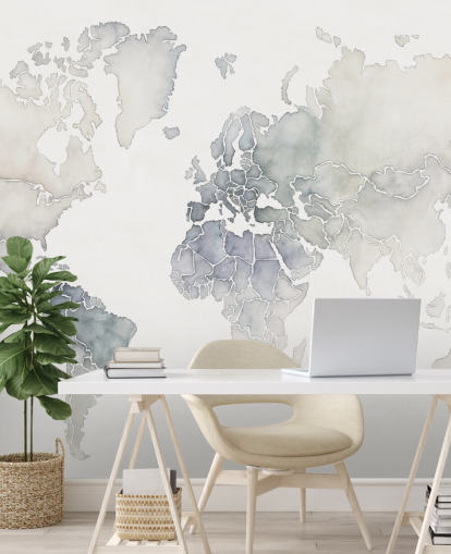 papel de parede cinza claro mapa do mundo