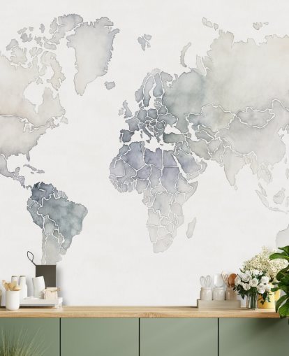 papel de parede cinza claro mapa do mundo