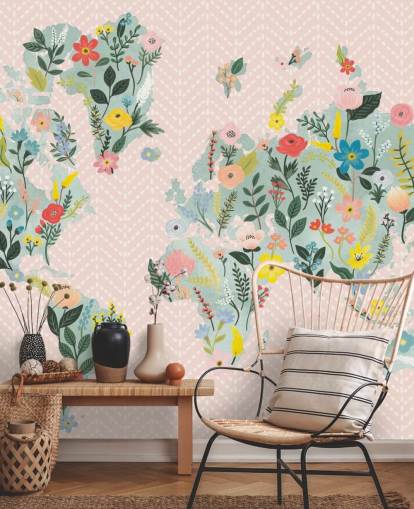 fondo de pantalla de mapa mundial floral rosa claro fondo de pantalla de mapa mundial floral rosa claro