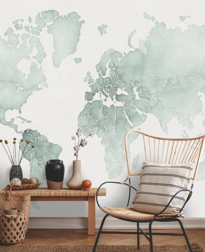 mint toned world map wallpaper mint toned world map wallpaper