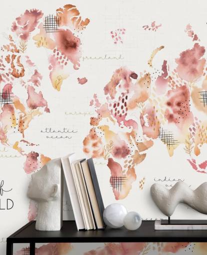 fondo de pantalla de mapa mundial naranja y terracota