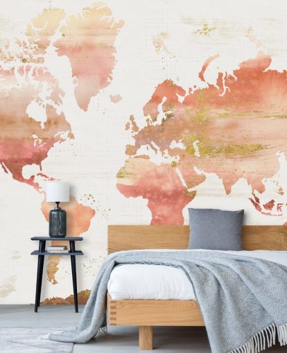 fondo de pantalla de mapa mundial naranja y terracota