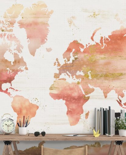 fondo de pantalla de mapa mundial naranja y terracota