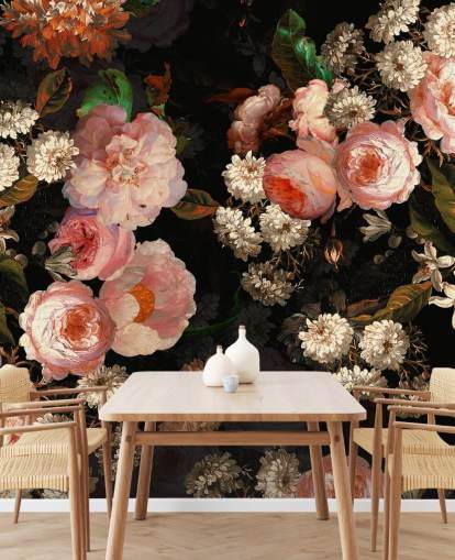 papel pintado de rosas rosadas sobre fondo oscuro papel pintado de rosas rosadas sobre fondo oscuro