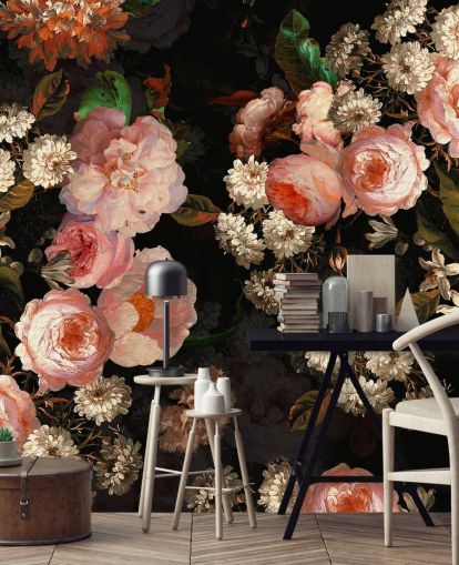 rosa Rosen auf dunklem Hintergrund