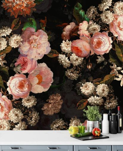 rosa Rosen auf dunklem Hintergrund