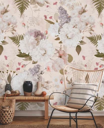 pastel pink blomster tapet pastel pink blomster tapet