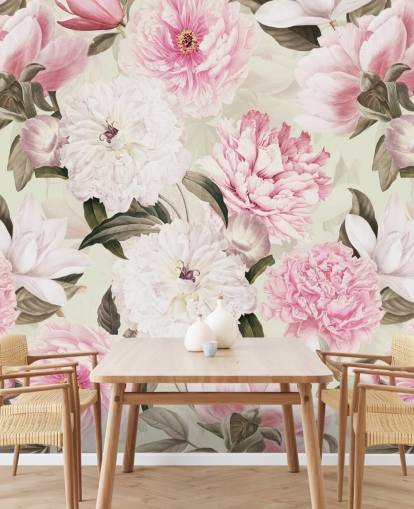 blush vintage pioenrozen lentetuin behang blush vintage pioenrozen lentetuin behang