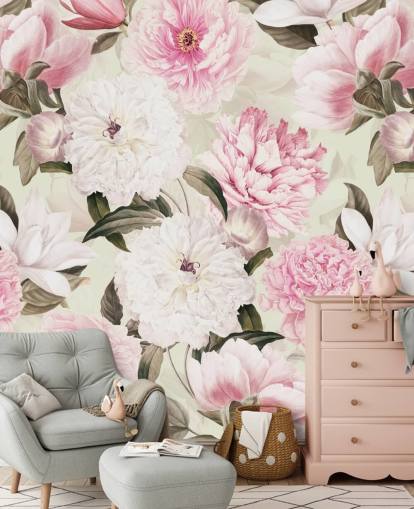 blush vintage peonies spring garden wallpaper blush vintage peonies spring garden wallpaper