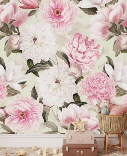 fondo de pantalla blush vintage peonies spring garden