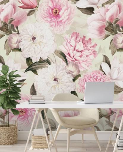 blush vintage peonies spring garden wallpaper blush vintage peonies spring garden wallpaper