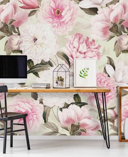 fondo de pantalla blush vintage peonies spring garden