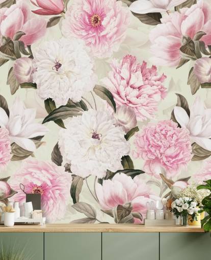 fondo de pantalla blush vintage peonies spring garden