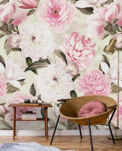 blush vintage peônias primavera jardim papel de parede blush vintage peônias primavera jardim papel de parede