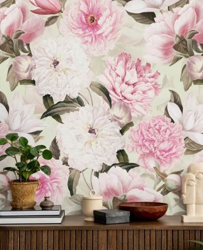 blush vintage pioenrozen lentetuin behang blush vintage pioenrozen lentetuin behang