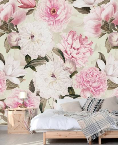 fondo de pantalla blush vintage peonies spring garden