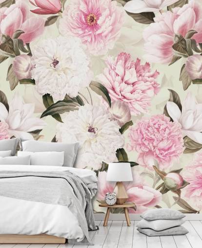 fondo de pantalla blush vintage peonies spring garden