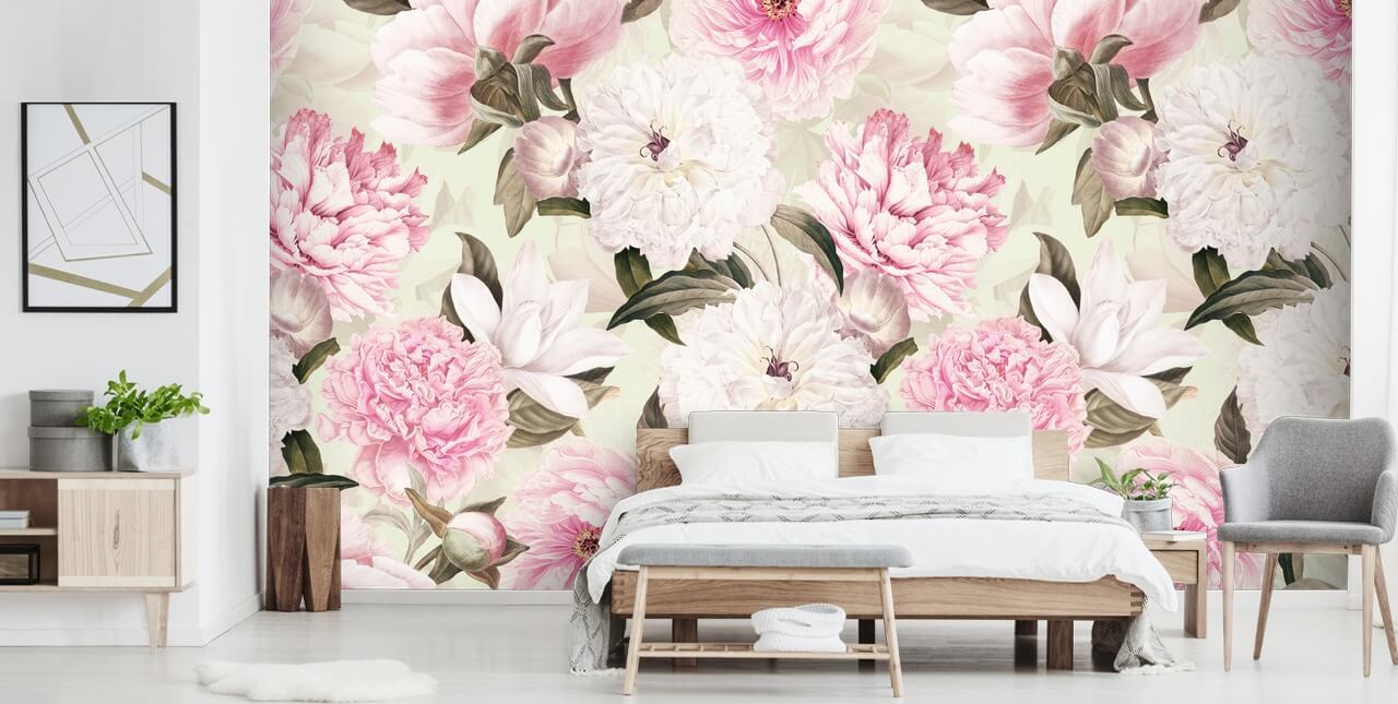 rodna vintage pioner vårträdgård tapet