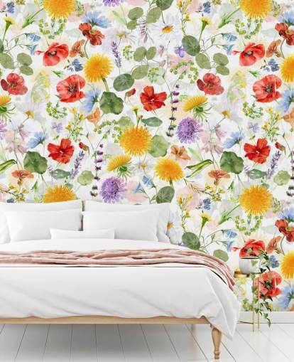 bunte Wildblumen Tapete