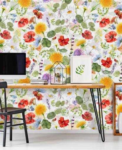 colourful wildflowers wallpaper