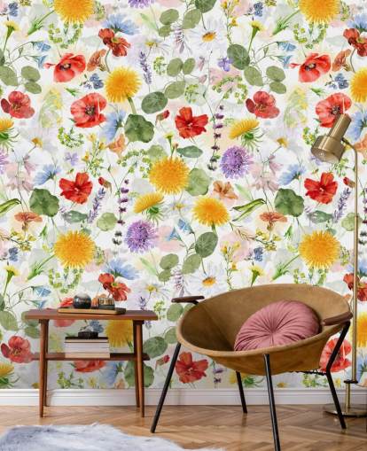 colourful wildflowers wallpaper