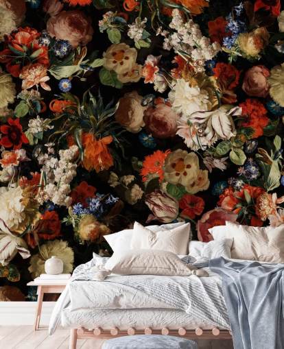 colourful floral wallpaper