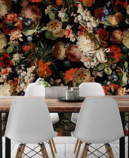 colourful floral wallpaper