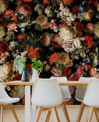 colourful floral wallpaper