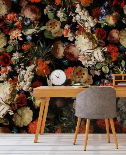 fargerik floral tapet