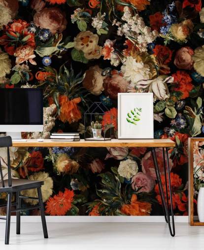 colourful floral wallpaper