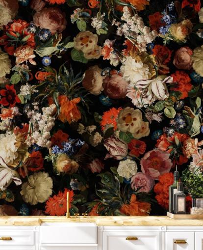 colourful floral wallpaper