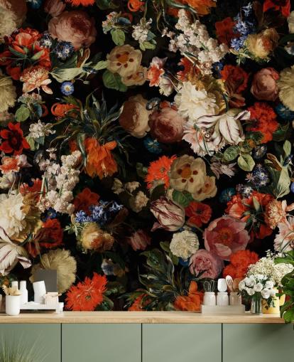 colourful floral wallpaper