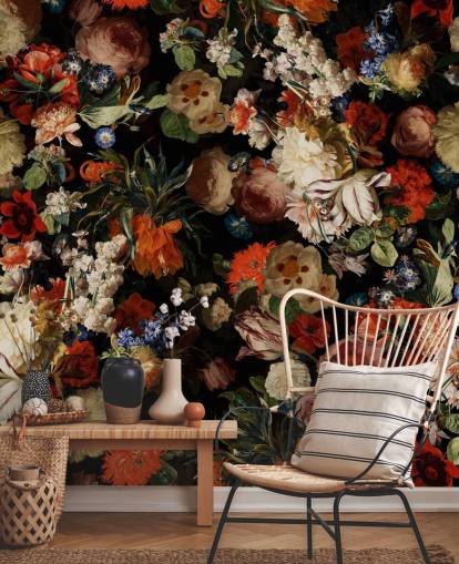 colourful floral wallpaper