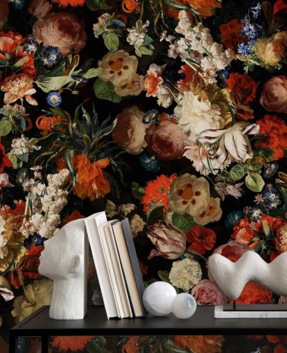 carta da parati floreale colorata