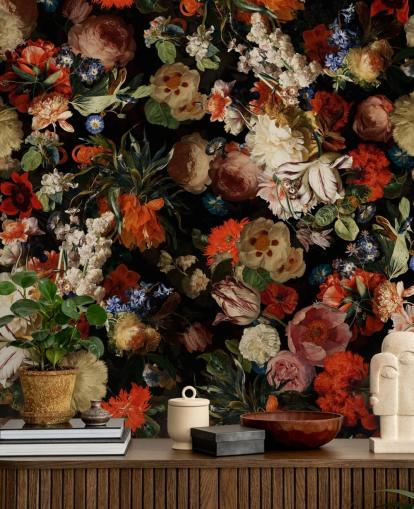 papier peint floral coloré