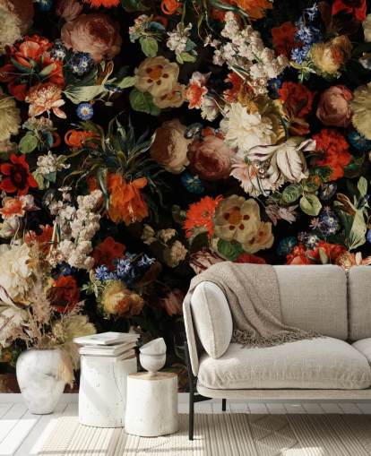 bunte Blumentapete