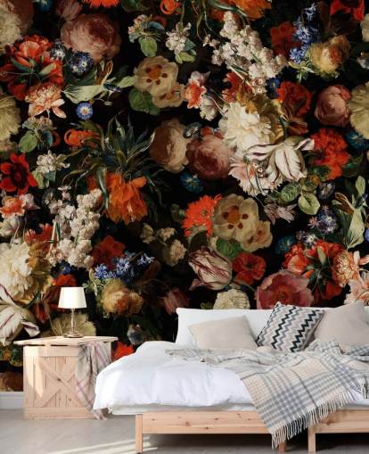 colourful floral wallpaper colourful floral wallpaper