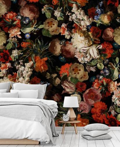 papier peint floral coloré