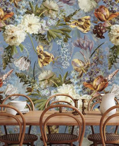 exuberante fondo de pantalla de flores de primavera