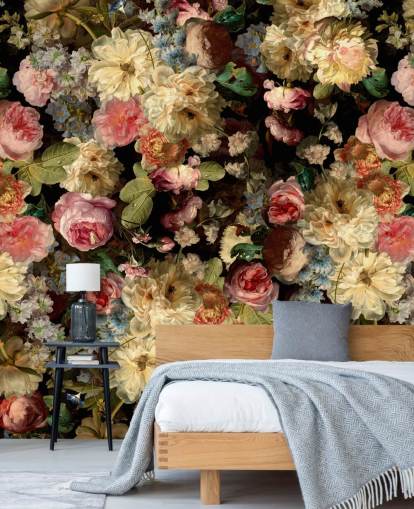 joli papier peint floral vintage