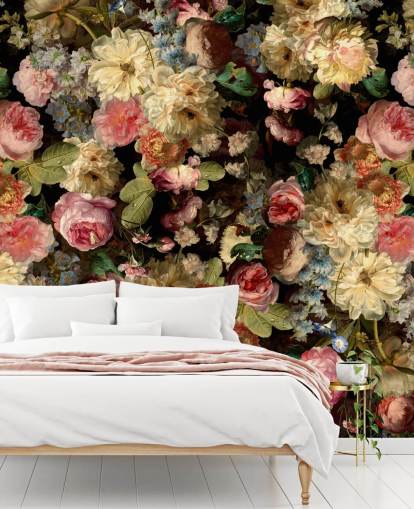 mooi vintage bloemen behang