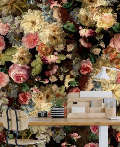 mooi vintage bloemen behang