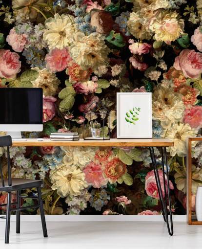 pretty vintage florals wallpaper