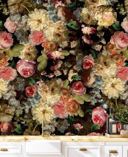 pretty vintage florals wallpaper